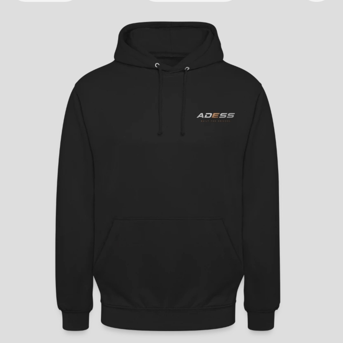 ADESS retail hoodie front