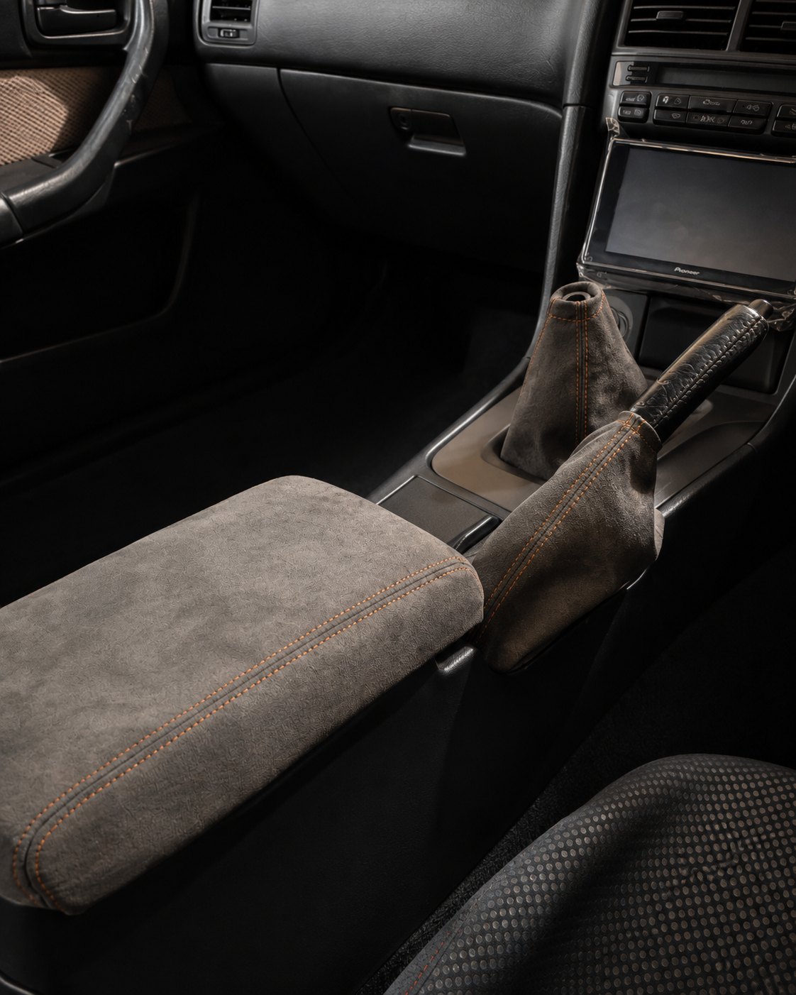 ADESS graphite and bronze R34 interior trim test fit